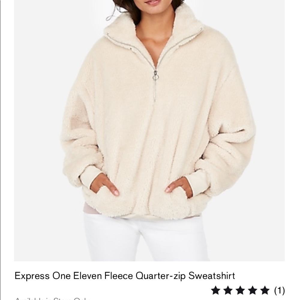 Express one eleven fleece quarter zip sweatshirt